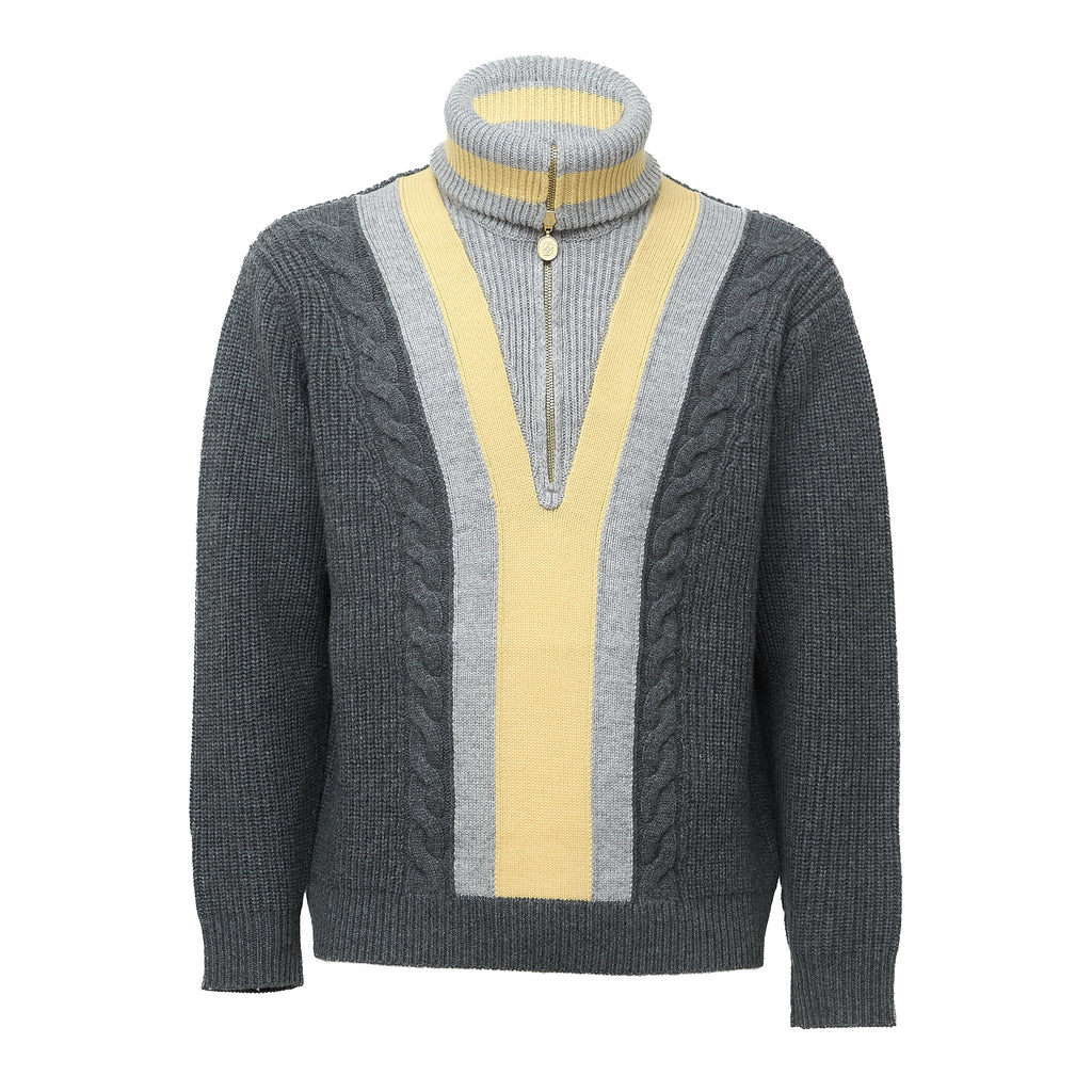 Half Zipped Trucker Sweater