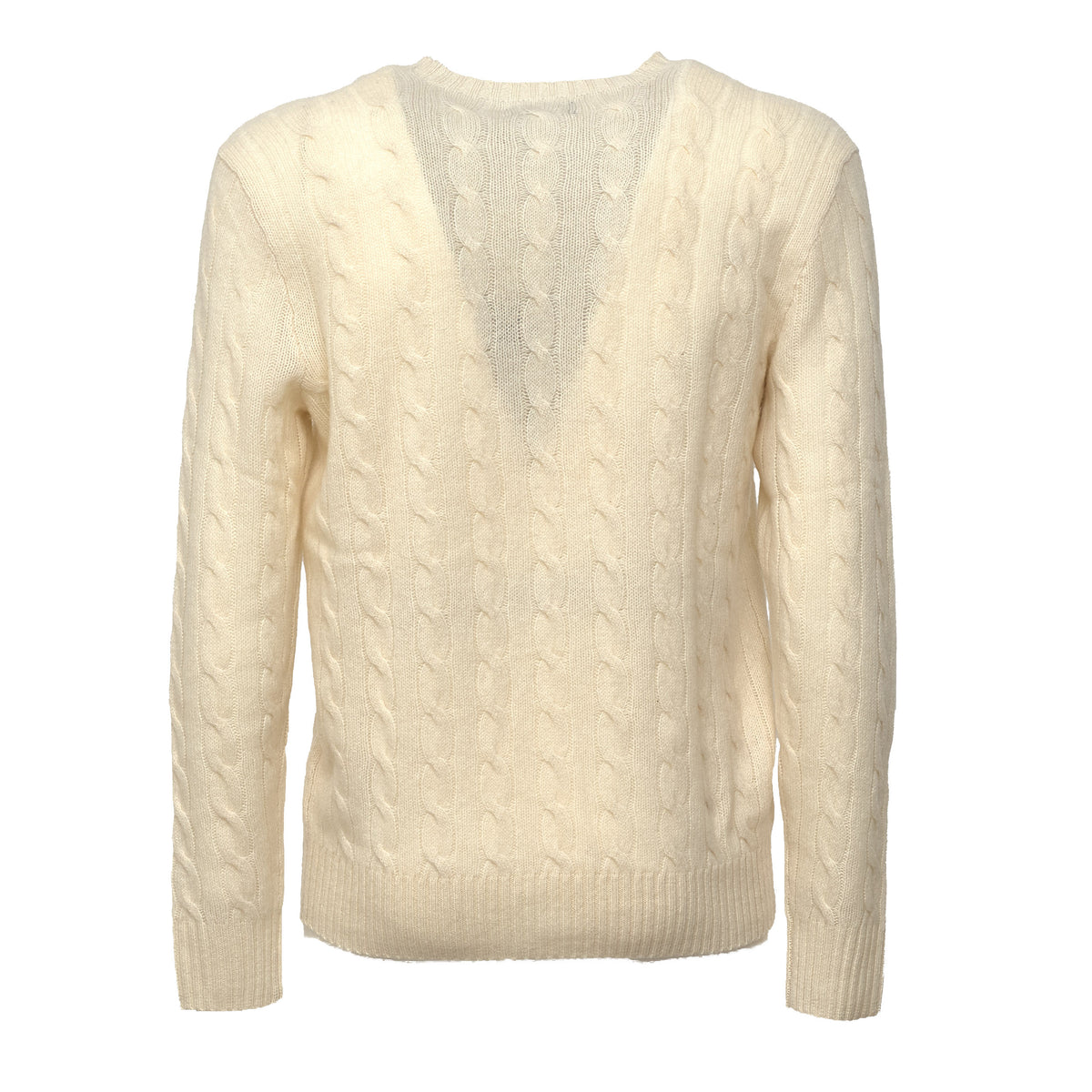 Cable-Knit Crewneck Pullover In Wool, Cashmere