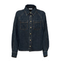 Slub Mix Denim Batwing Shirt