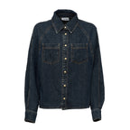 Slub Mix Denim Batwing Shirt