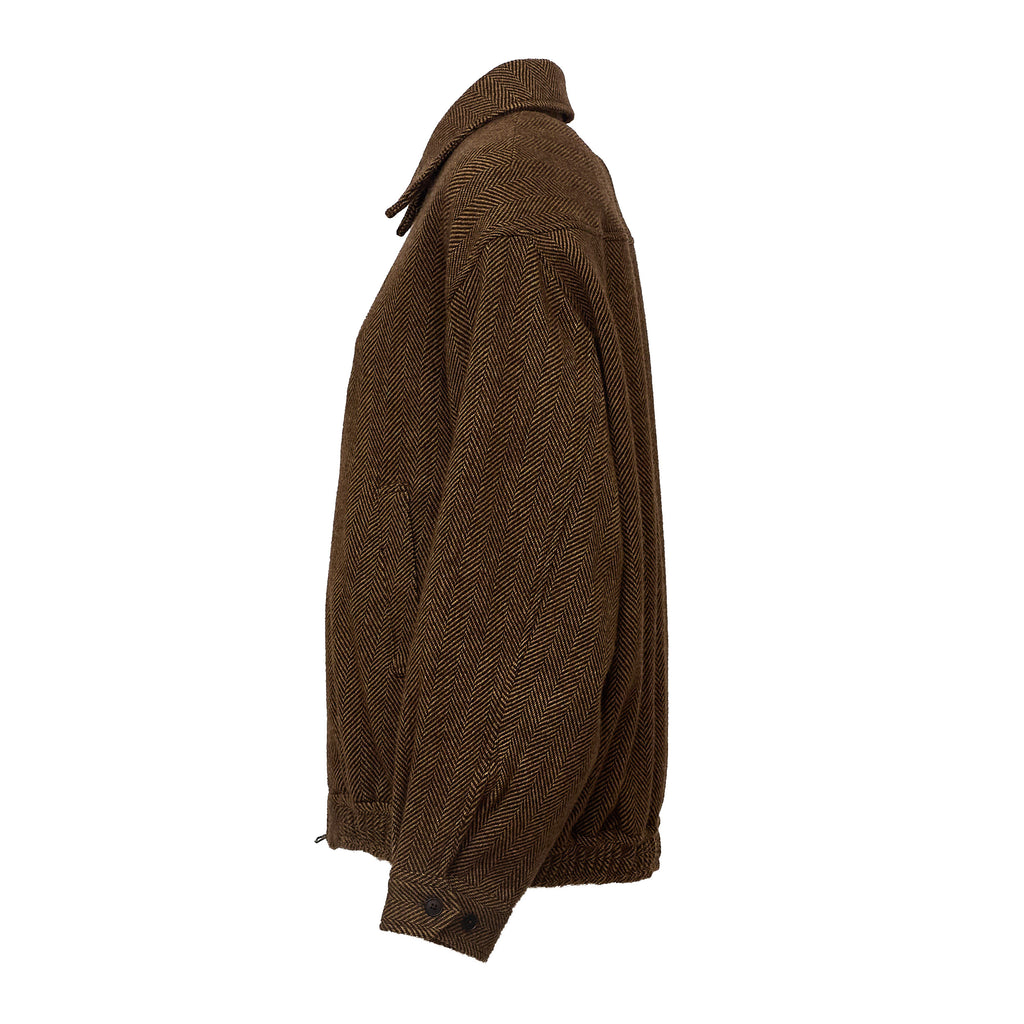 Woven Bomber Coat Wool Twill