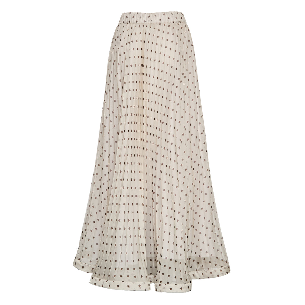 Gonna Pallina In Chiffon Poly Stampa Pois