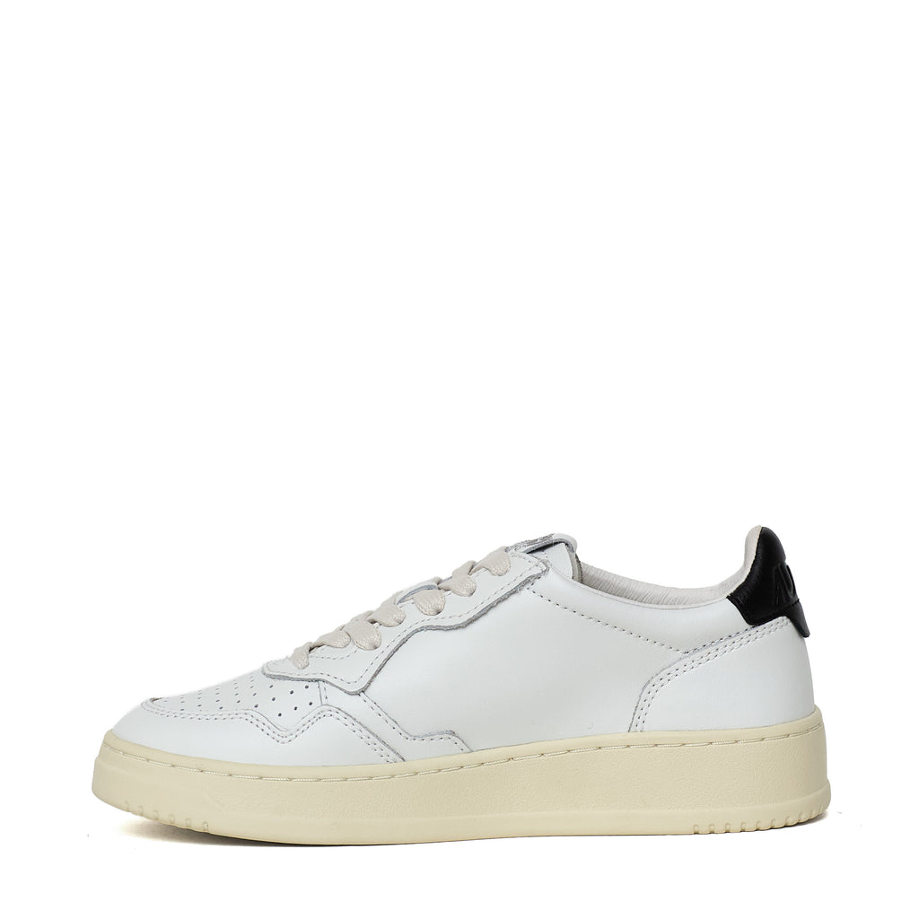 Sneakers Medalist Low In Pelle Bianca, Nera