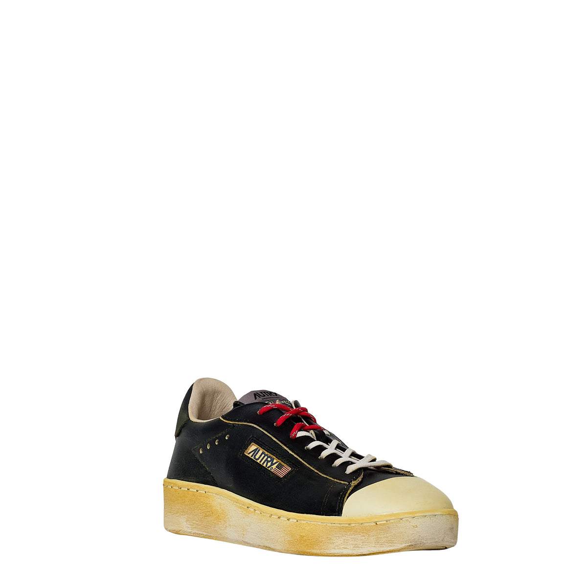 Sneakers Dallas Vintage Low In Pelle, Nabuk Nera