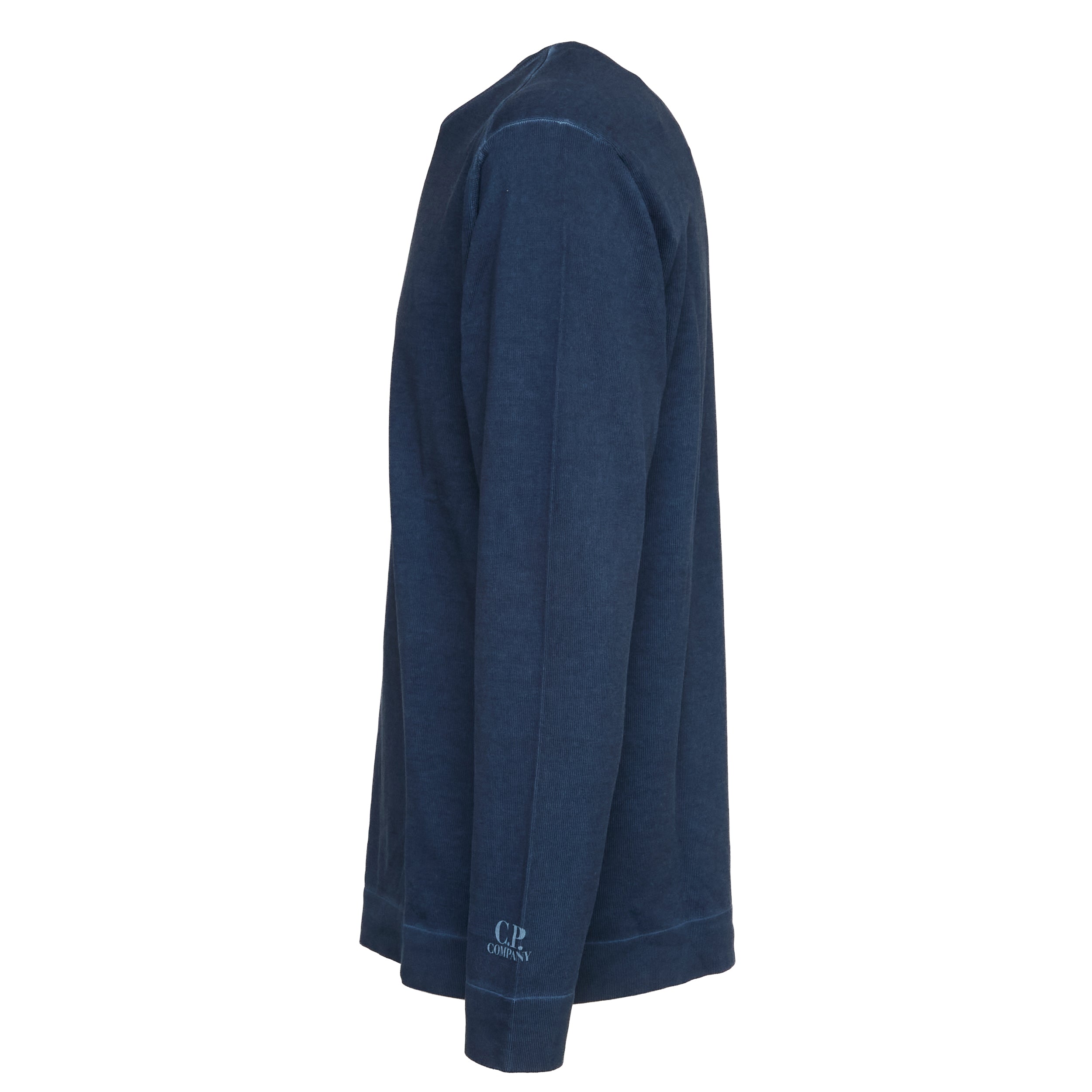 Cotton Crepe Double Crewneck Sweater