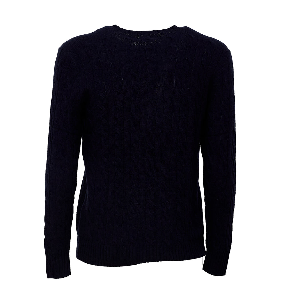 Cable-Knit Crewneck Pullover In Wool, Cashmere