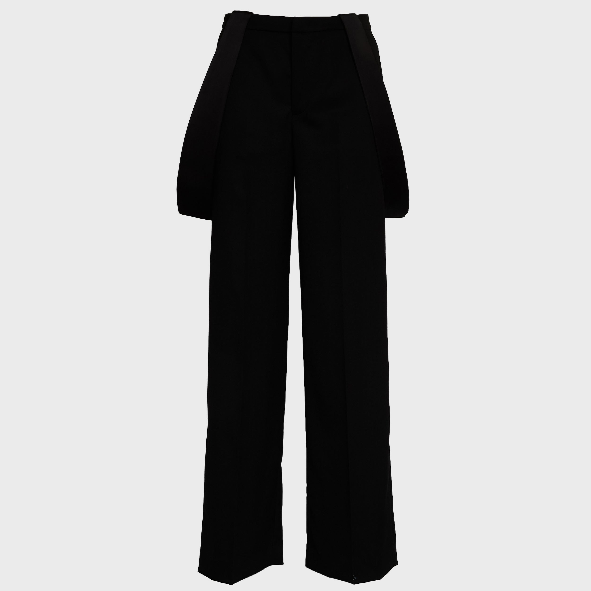 Pantaloni Kara Wide Leg In Gabardina Misto Lana