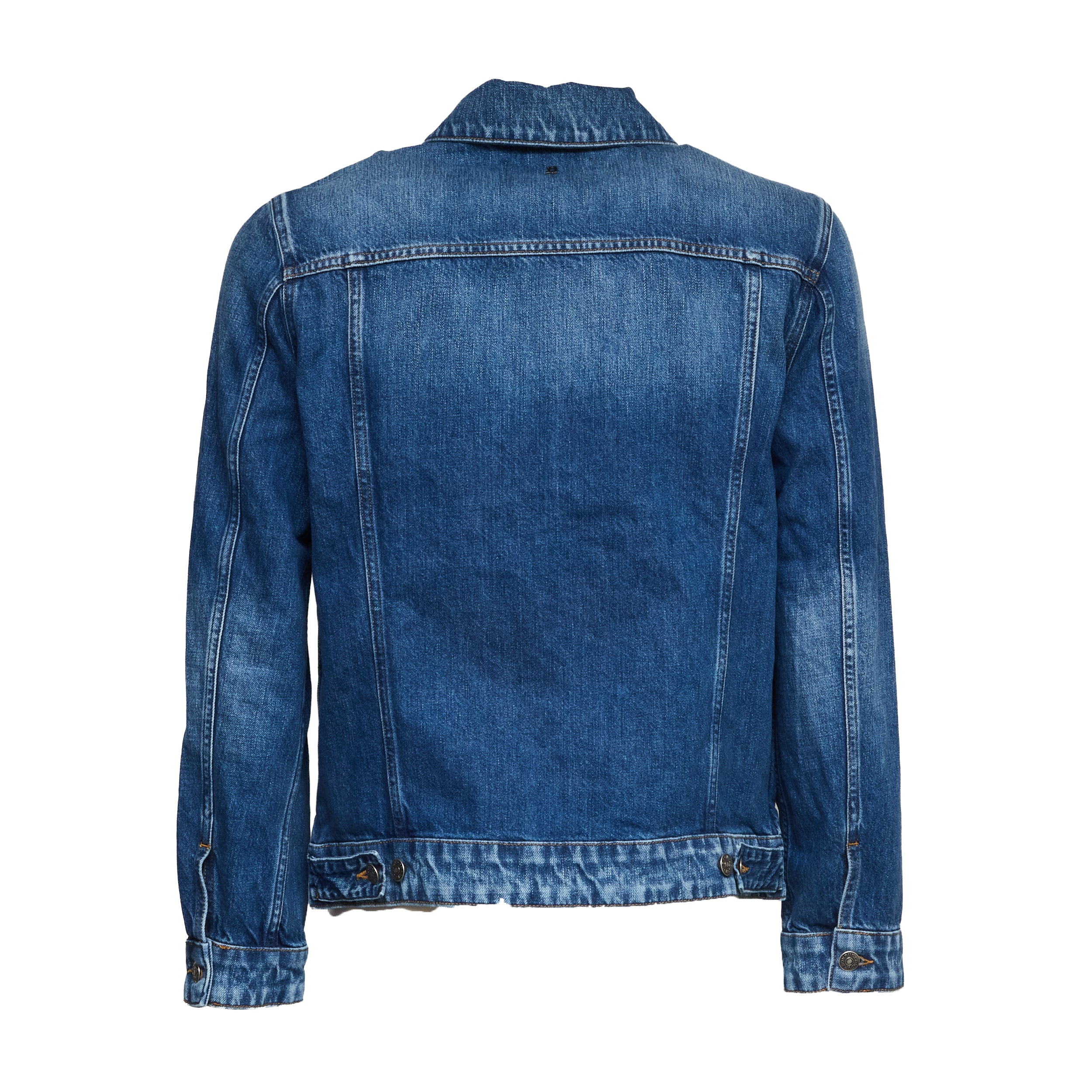 Trucker In Denim Blu Fisso Cross Regular