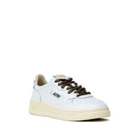 Sneakers Medalist Low In Pelle, Swool Bianco, Chocolate Chip