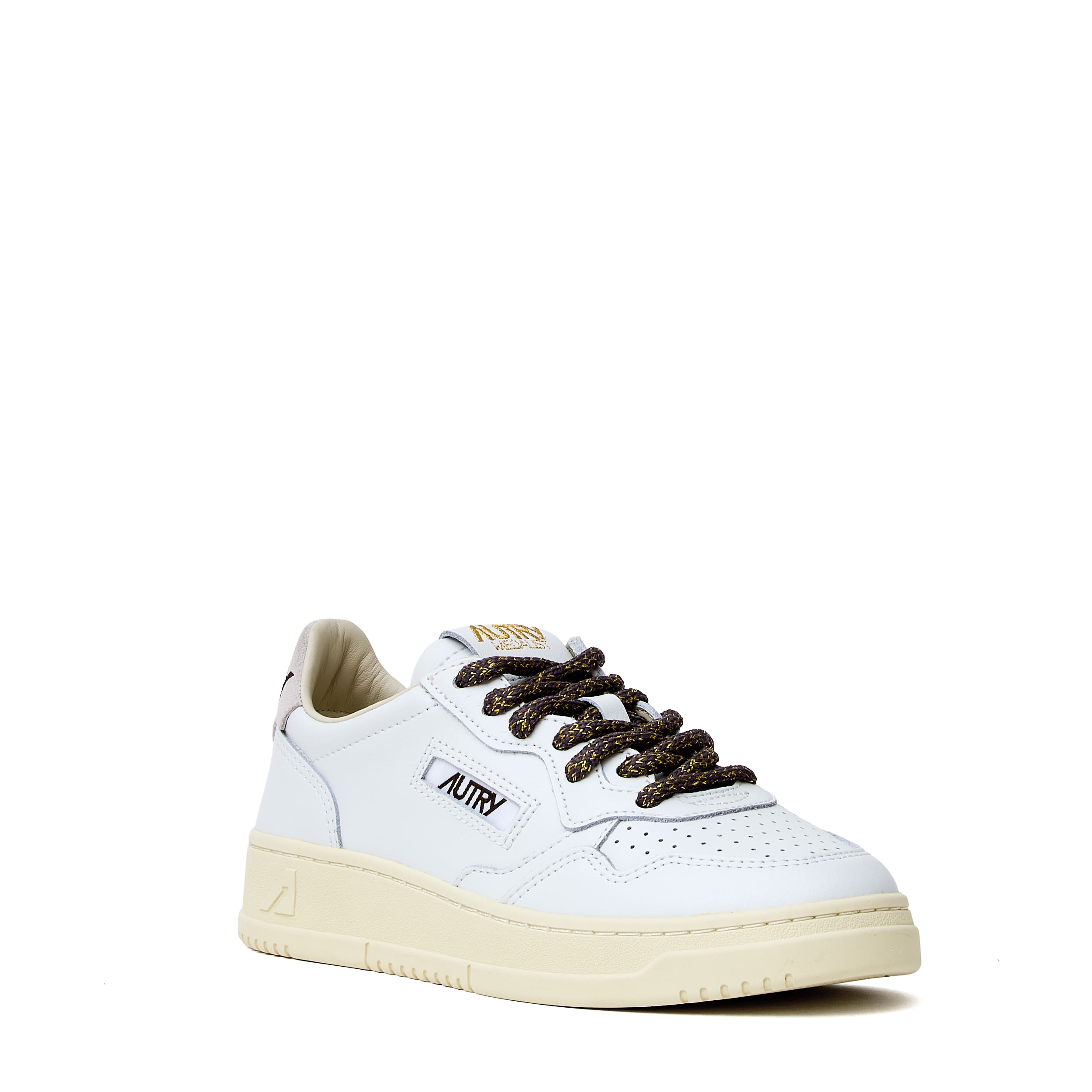 Sneakers Medalist Low In Pelle, Swool Bianco, Chocolate Chip