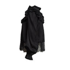 Black Viscose Lace Blouse