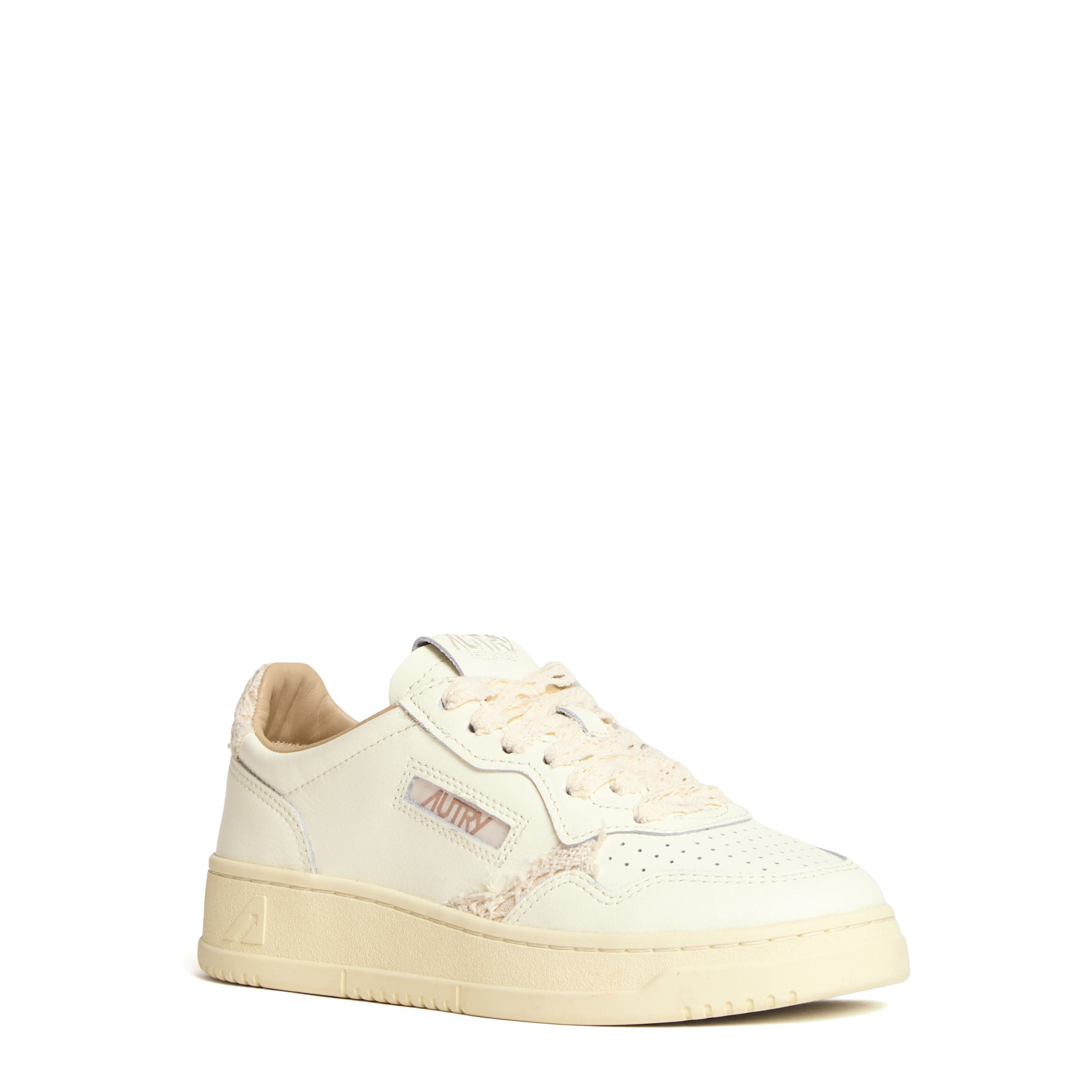 Sneakers Medalist Low In Pelle Marshmallow, Ecru