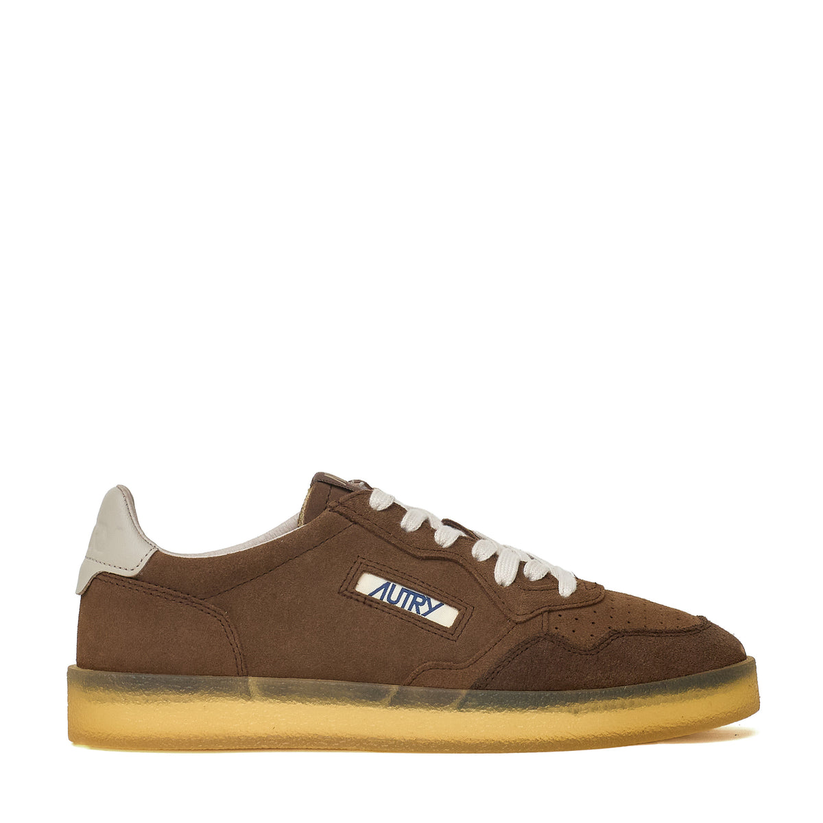 Sneakers Medalist Low In Pelle, Suede Crepe Sigaro, Feather