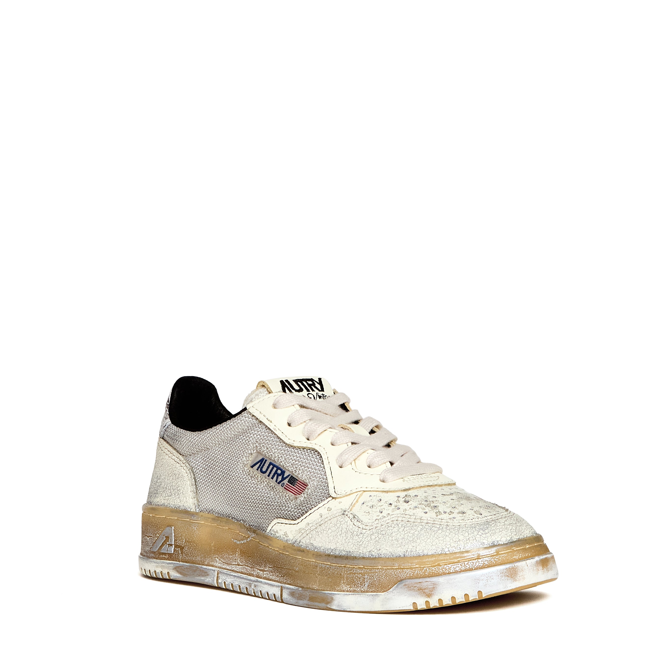 Sneakers Medalist Low Super Vintage Bianco, Nero, Argento