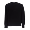 Brushed And Emerized Diagonal Fleece Crewneck Lens Sweatshirt