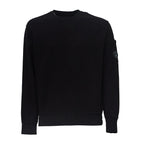 Brushed And Emerized Diagonal Fleece Crewneck Lens Sweatshirt
