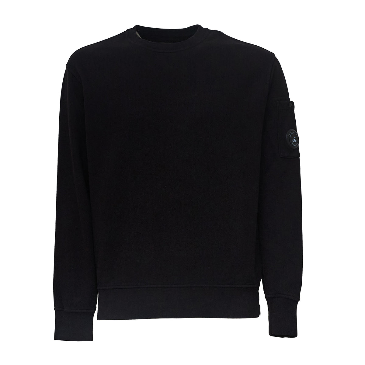 Brushed And Emerized Diagonal Fleece Crewneck Lens Sweatshirt