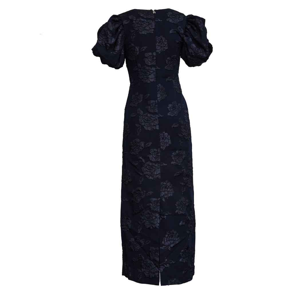 Ruby Jacquard Midi Puff Long Dress