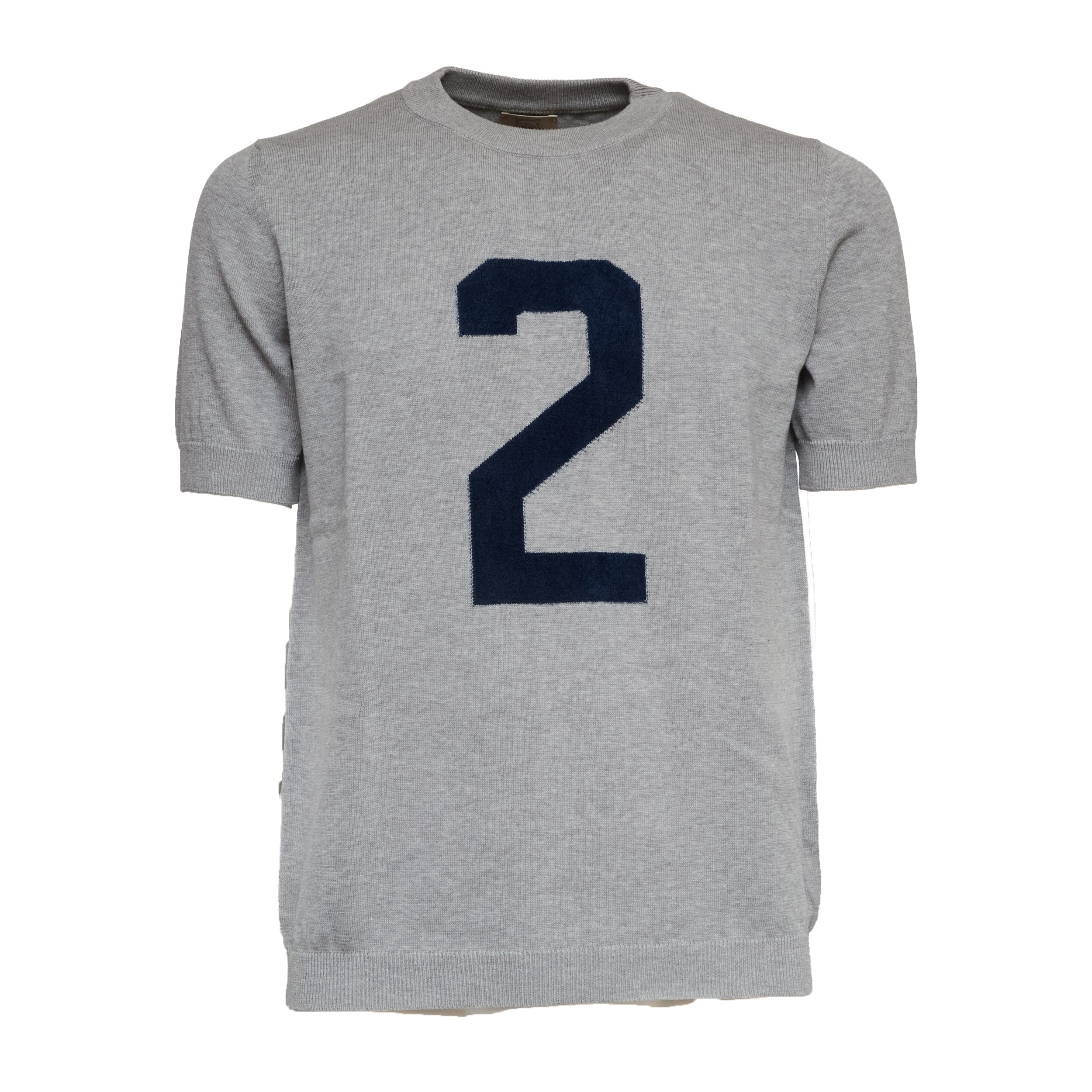 T-Shirt Americana Con Intarsio In Ciniglia