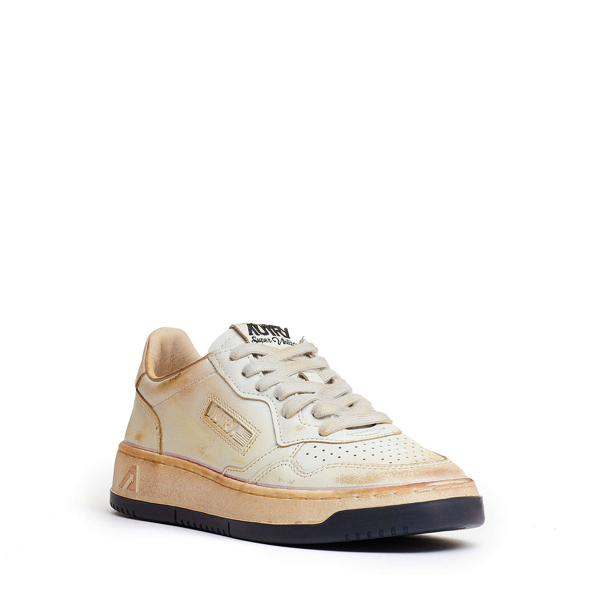 Sneakers Medalist Low Super Vintage In Pelle Beige, White