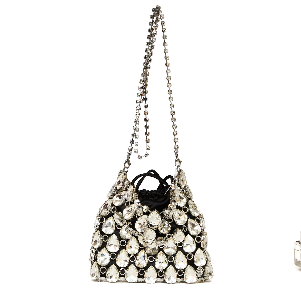 Silver Crystal Chainmail Mini Bag