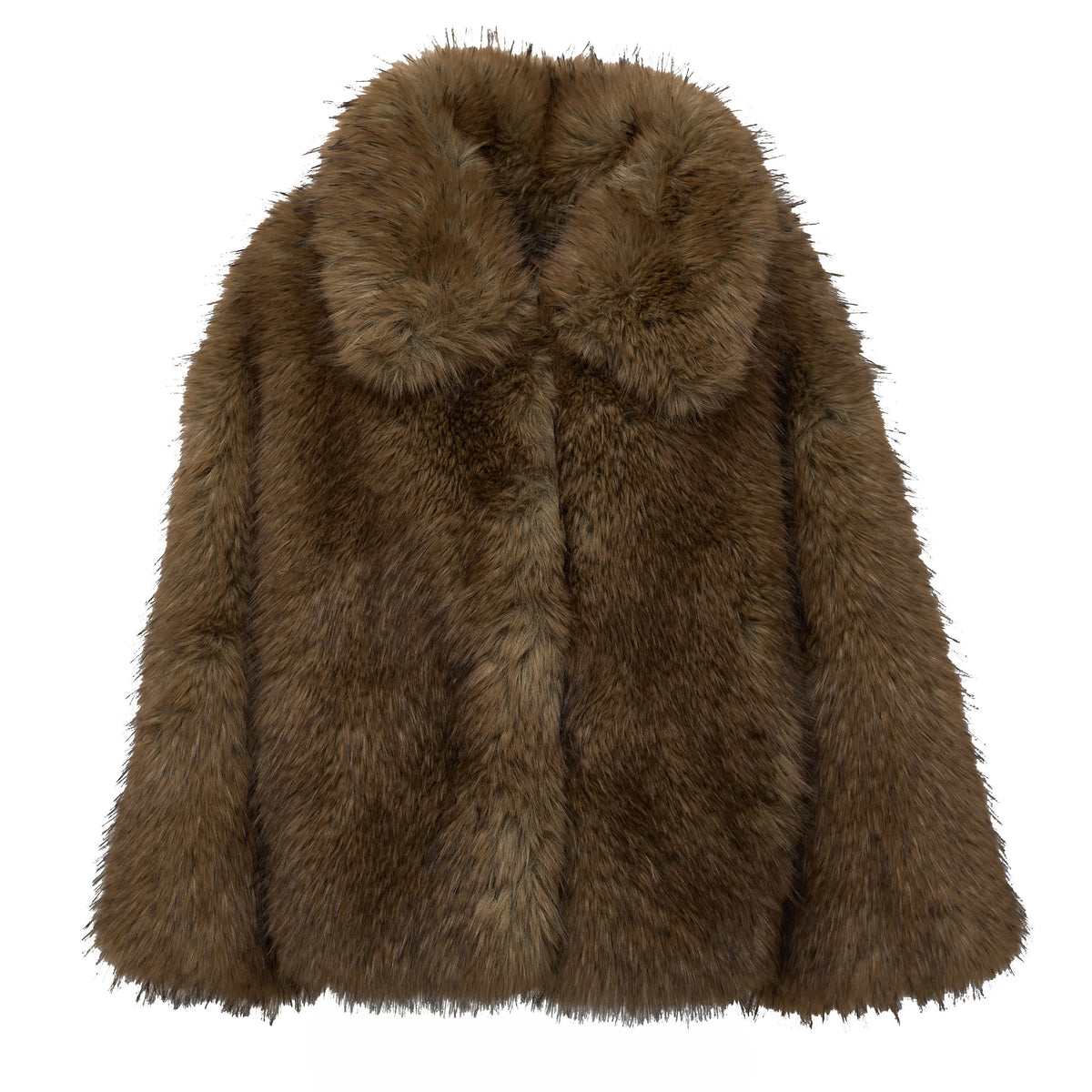 Kastanje Foax Fur Coat