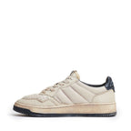 Sneakers Super Vintage Low In Pelle Di Capra Imbottita Effetto Crack