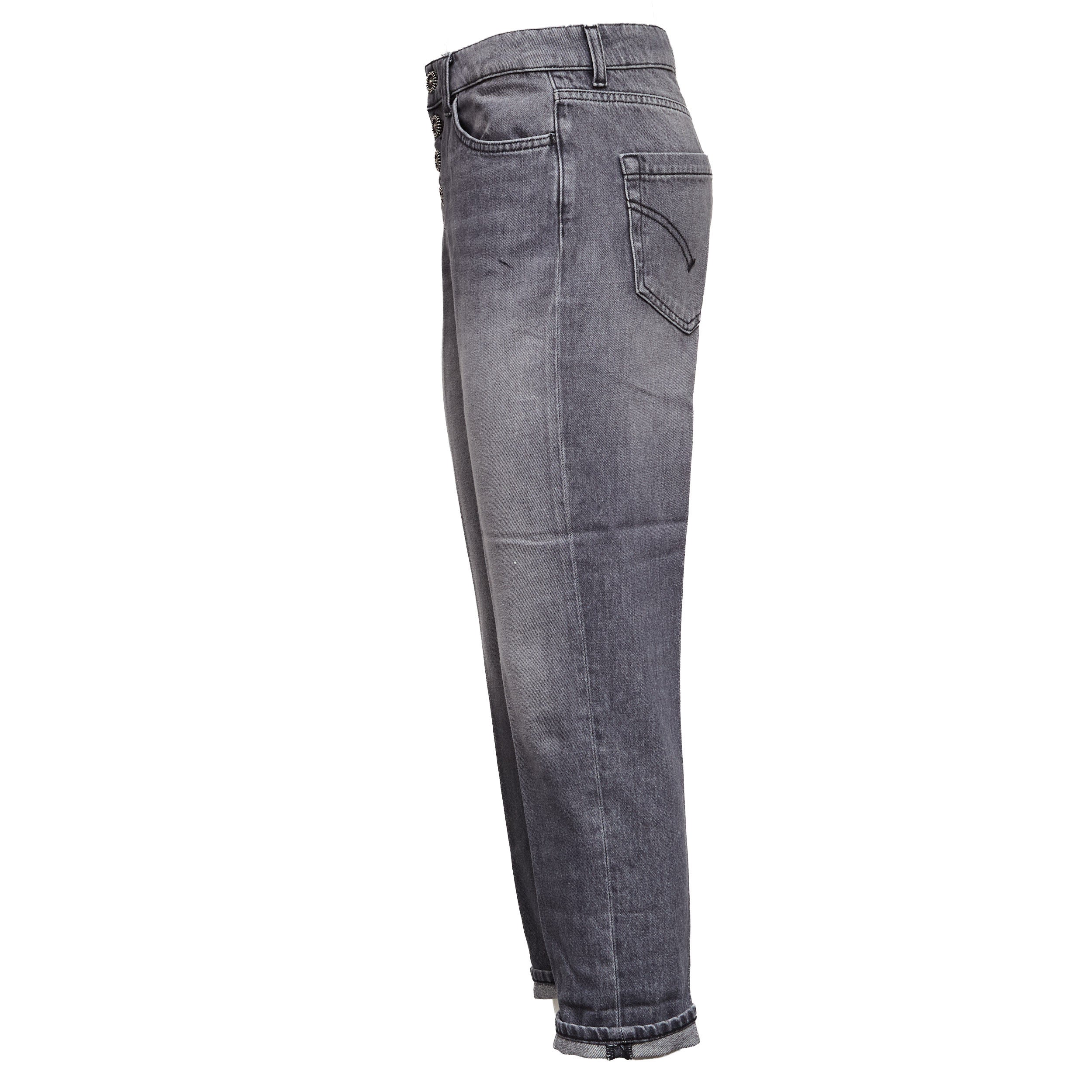 Jeans Koons Loose Bottone Gioiello Loose
