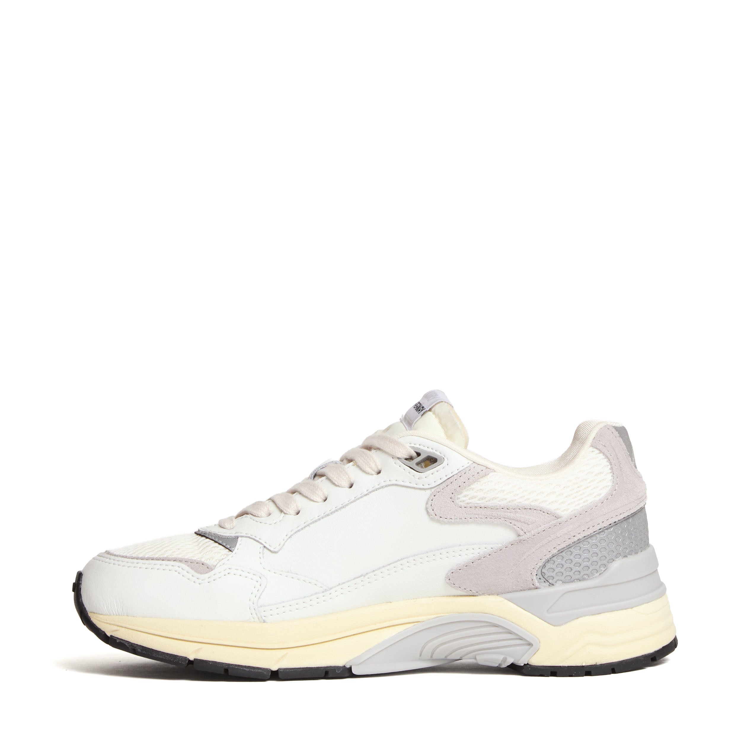Sneakers Hyperway In Mesh, Suede Bianco, Grigio