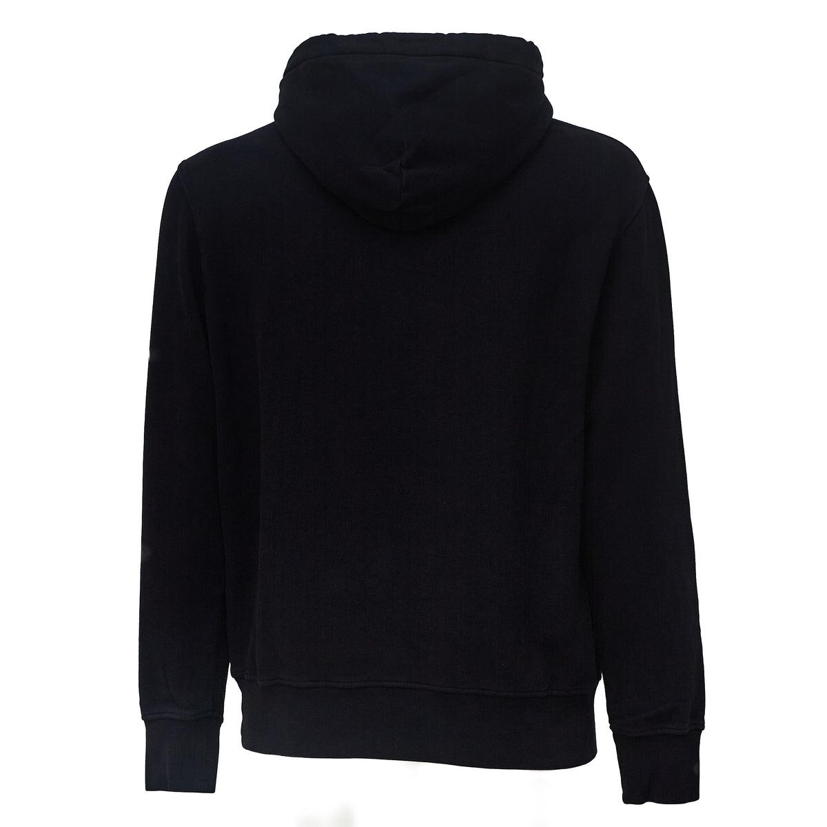 Brushed And Emerized Diagonal Fleece Hooded Logo Sweatshirt