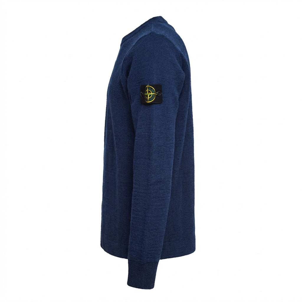 Maglia Girocollo Rubberised RWS Wool + Organic Cotton Double