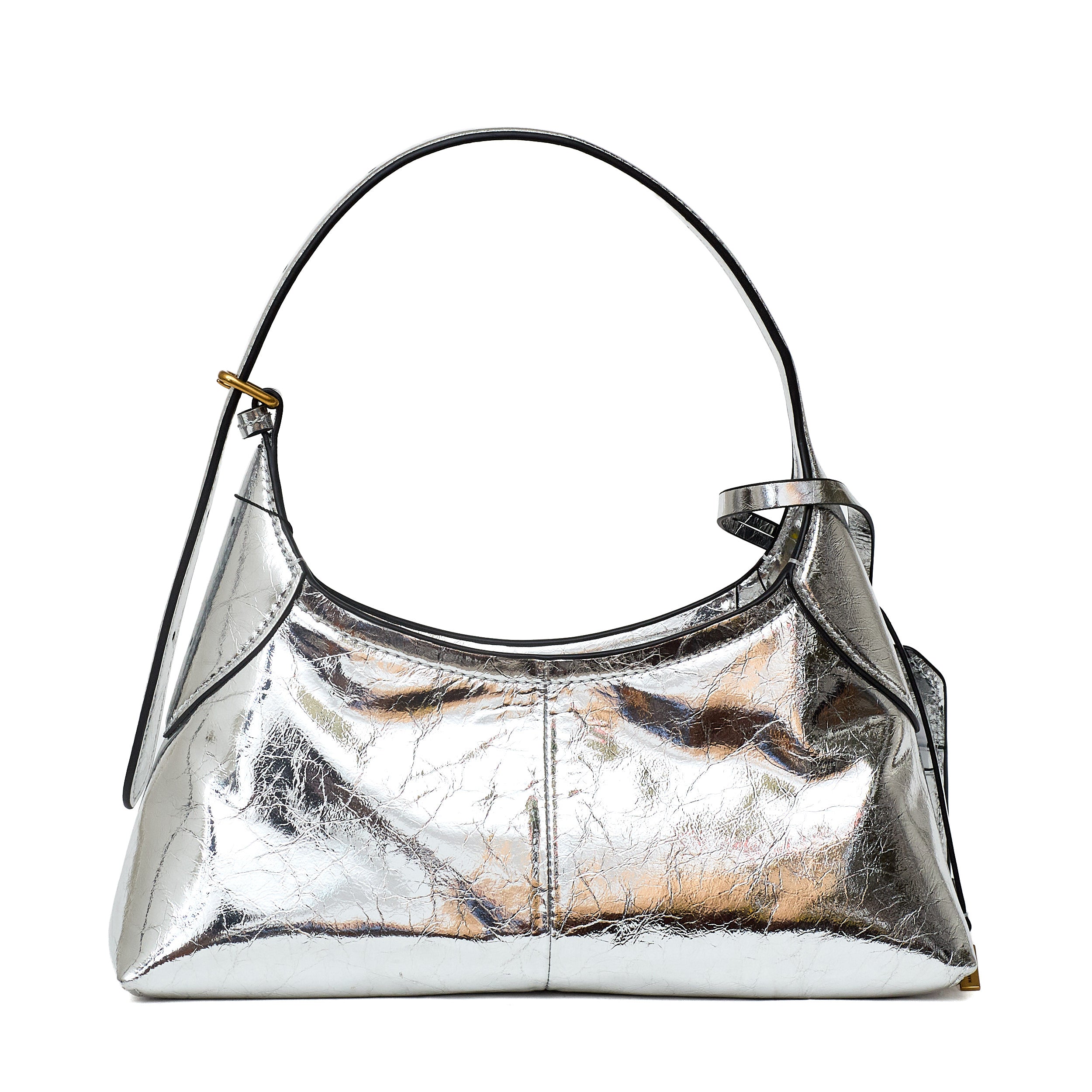 The Small Belted Sack Metallic Crinkle