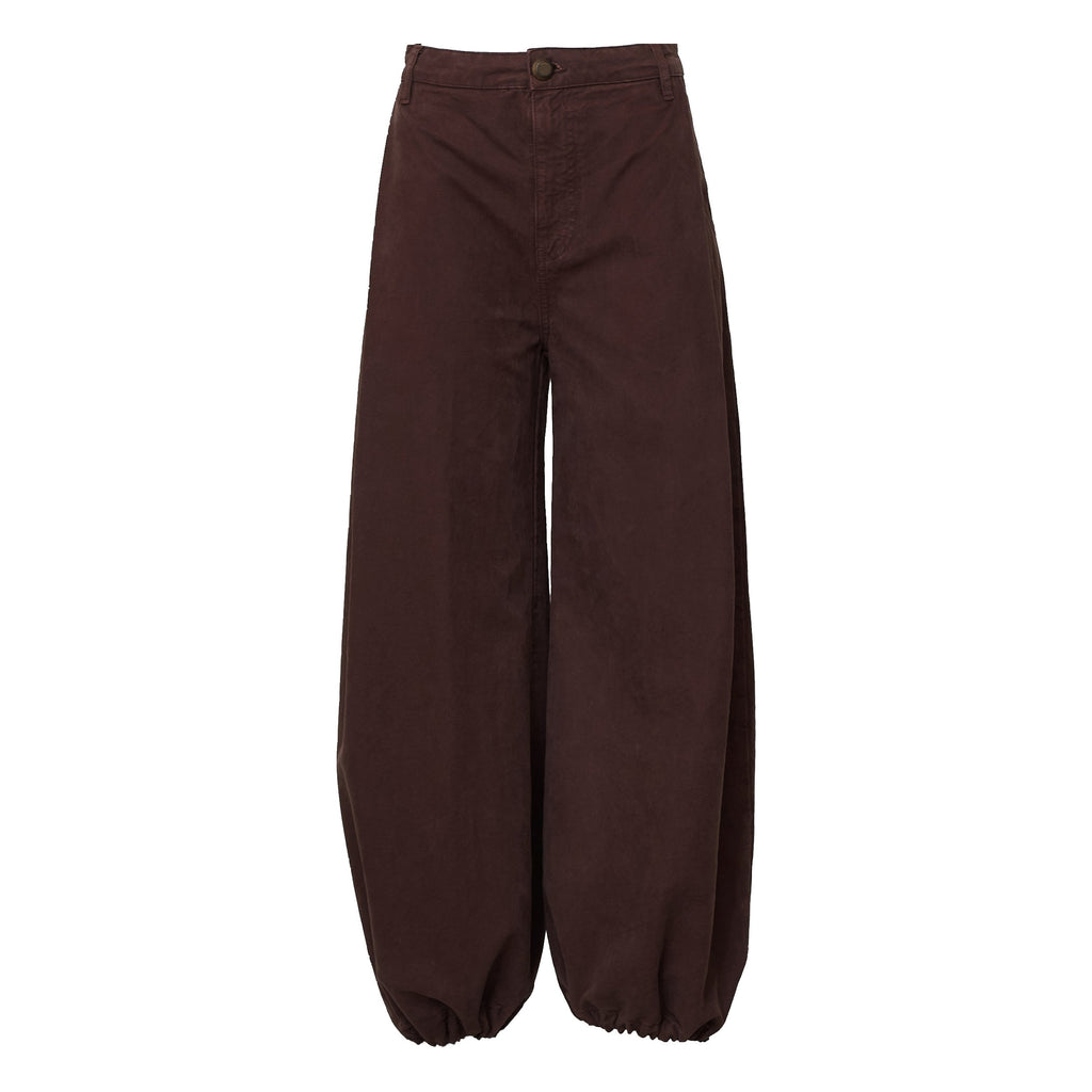 Brown Baloon Twill Pants
