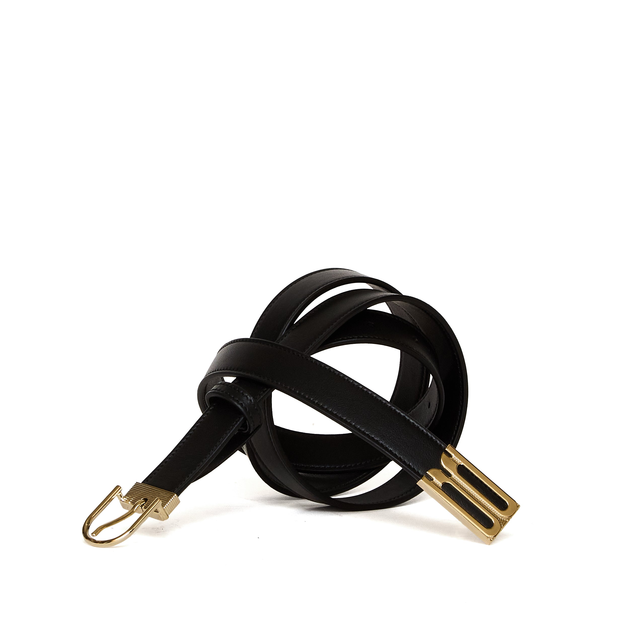 Earring Buckle Belt - Gold Buckle