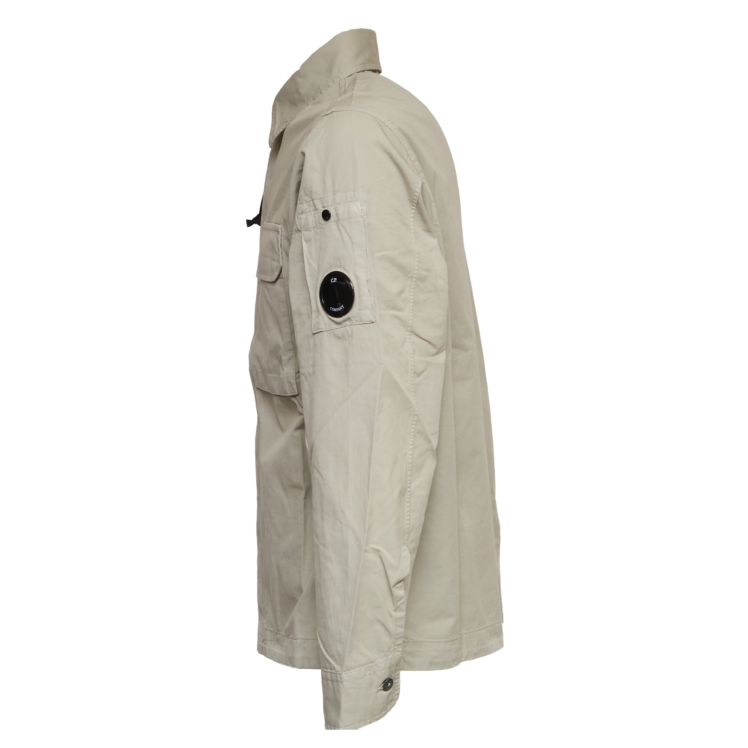 Organic Gabardine Zipped Lens Overshirt