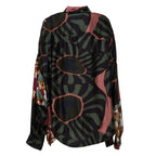 Casia Bis Shirt Marbled Clay Border Print Fluid Viscose Twill