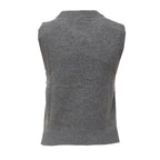 Graphic Wool Vest Flowers