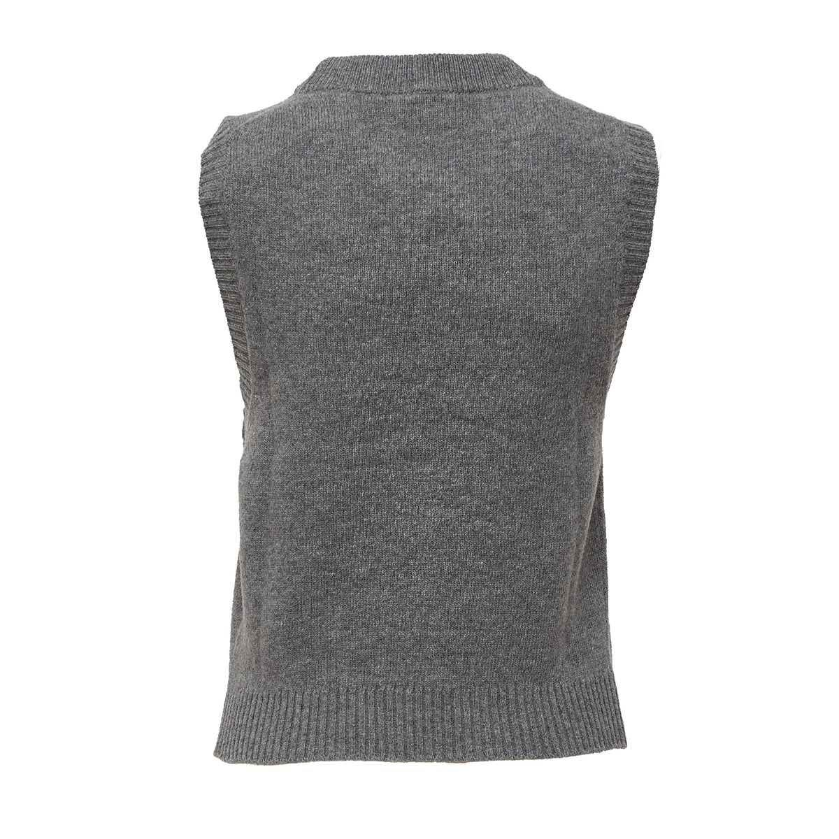Graphic Wool Vest Flowers