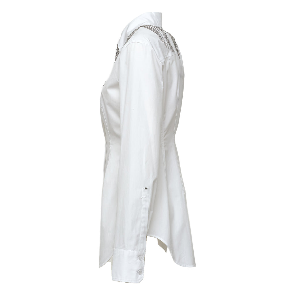 Camicia Pesi In Popeline Di Puro Cotone