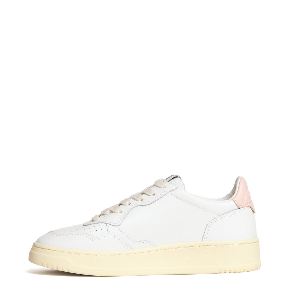 Sneakers Medalist Low In Pelle Bianca, Rosa