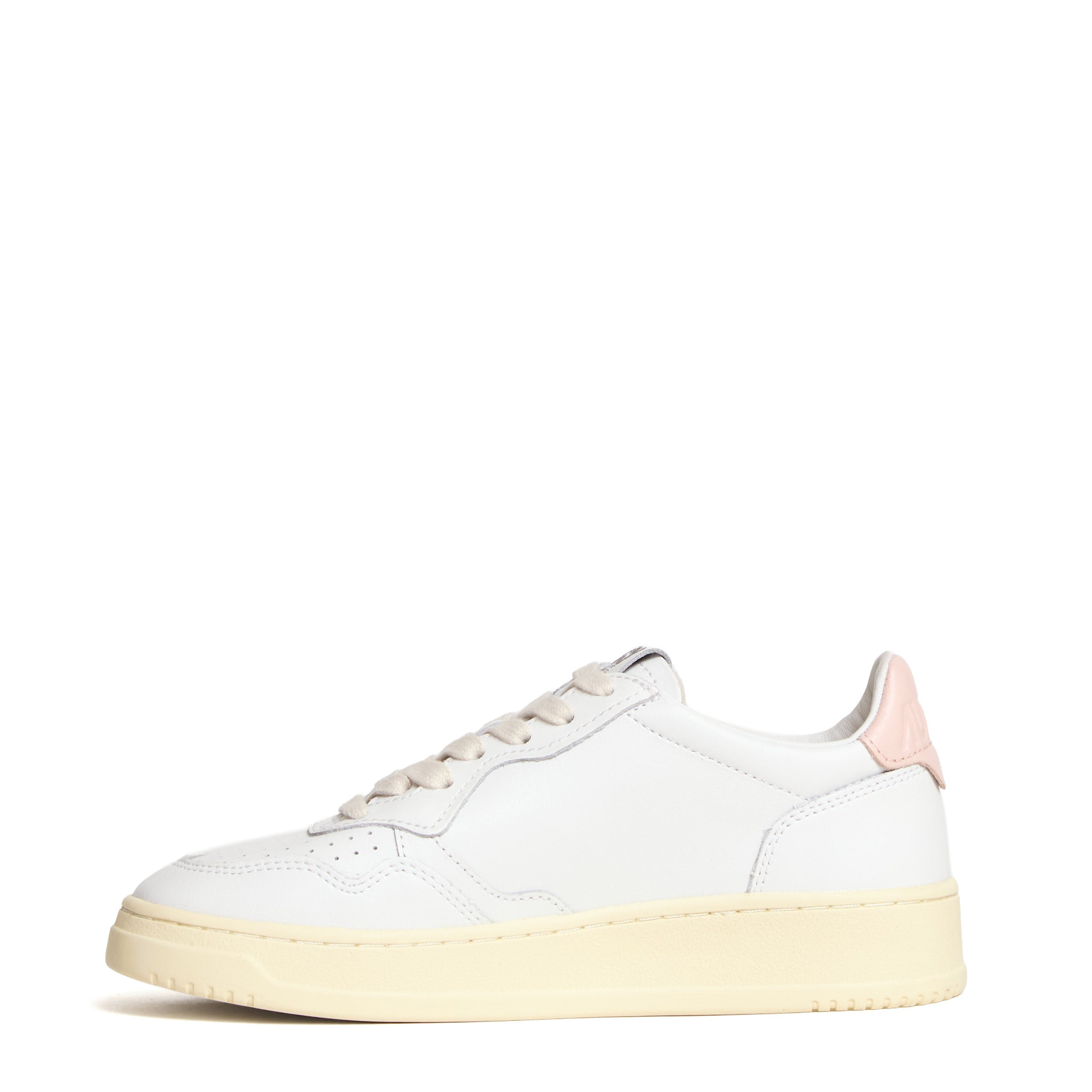 Sneakers Medalist Low In Pelle Bianca, Rosa
