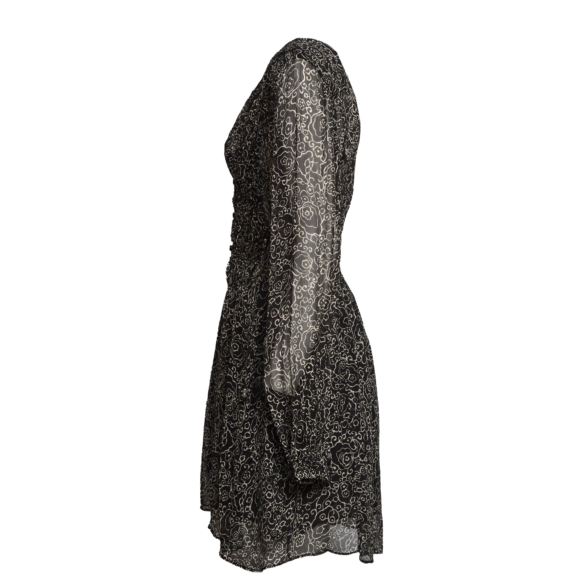 Loriena Crinkled Chiffon Dress