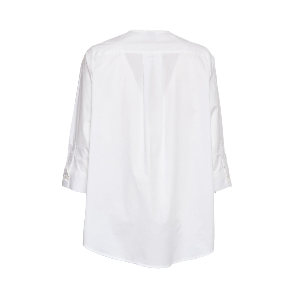 Camicia In Popeline Di Cotone Stretch