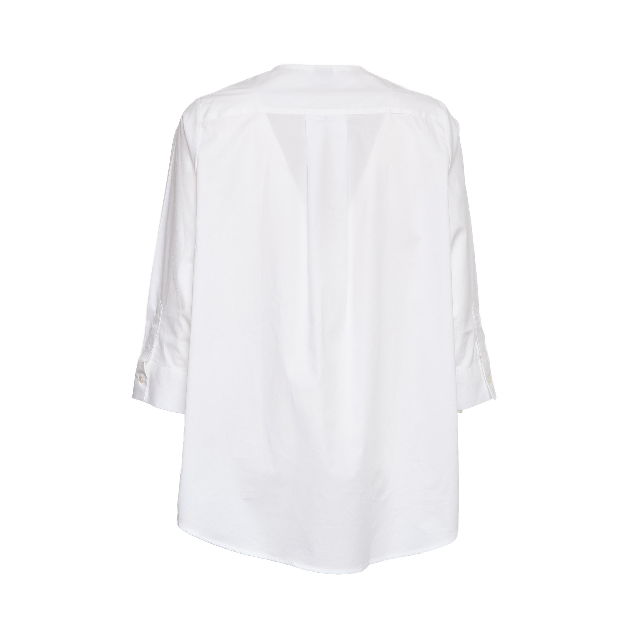 Camicia In Popeline Di Cotone Stretch