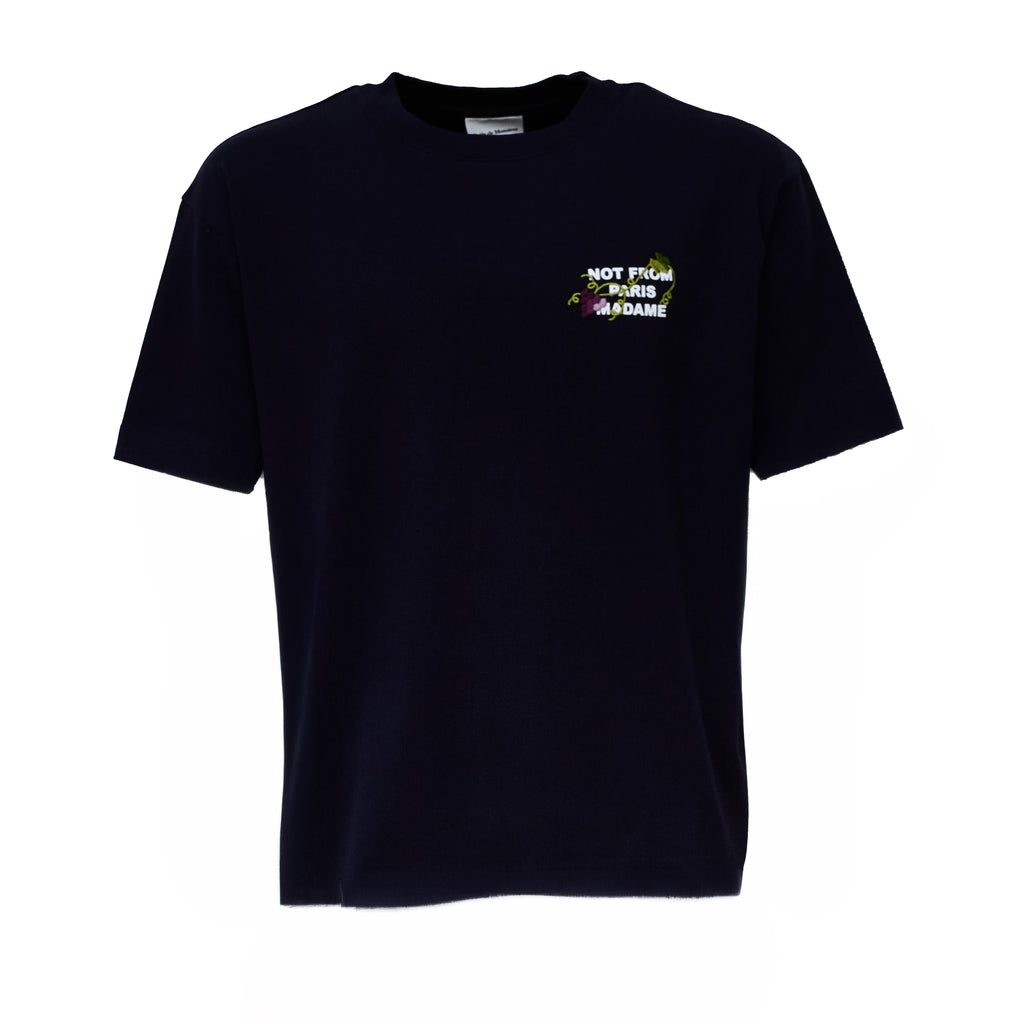 Vine Embroidered Slogan T-shirt