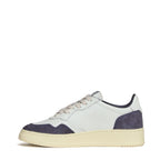 Sneakers Medalist Low In Pelle Soft Bianca, Suede Beige