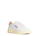 Sneakers Medalist Low In Pelle Bianca, Spicy Orange