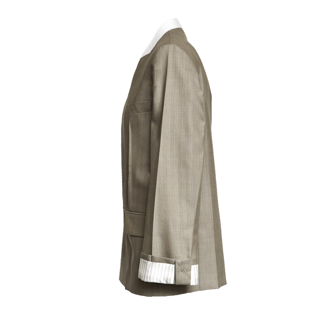 Collarless Jacket