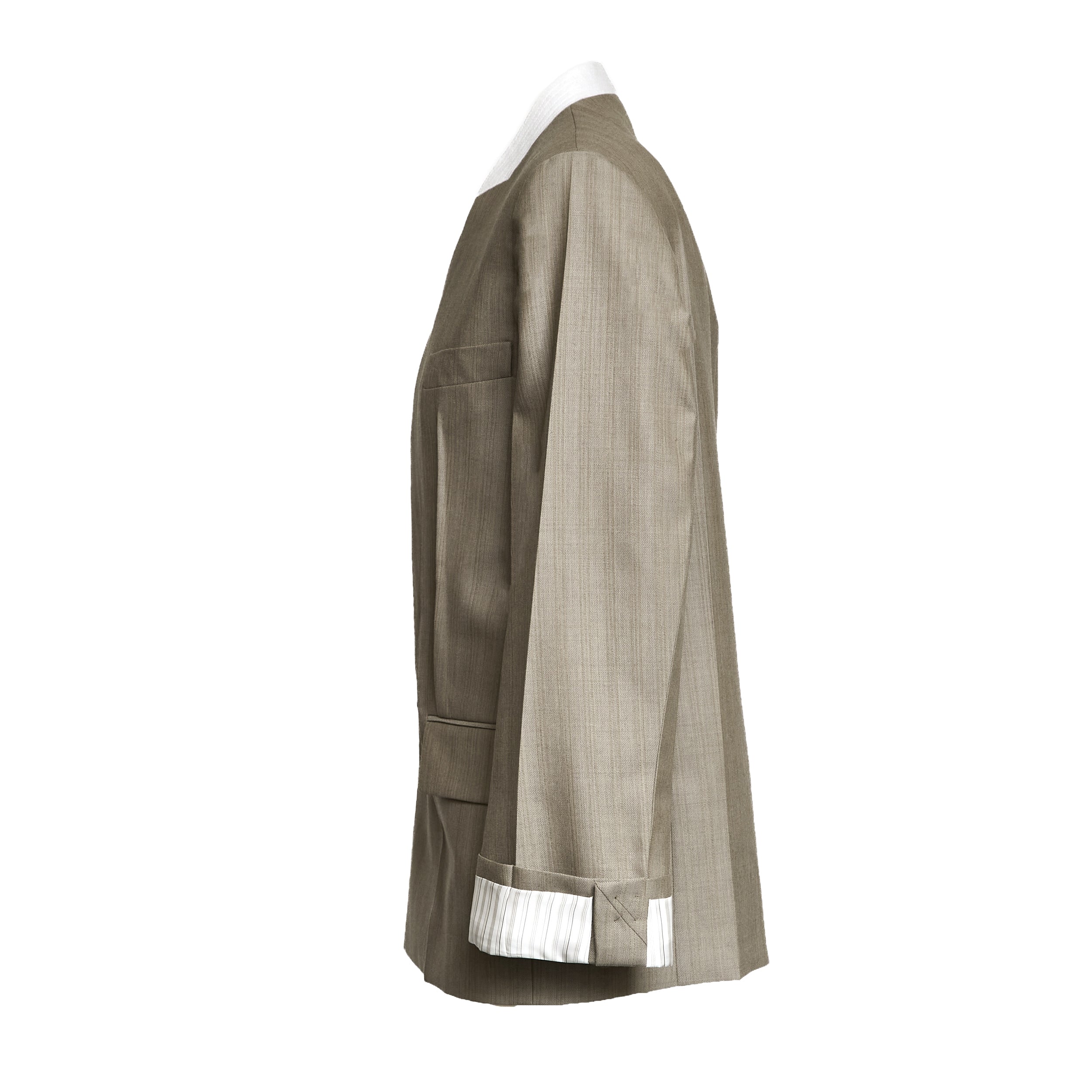 Collarless Jacket