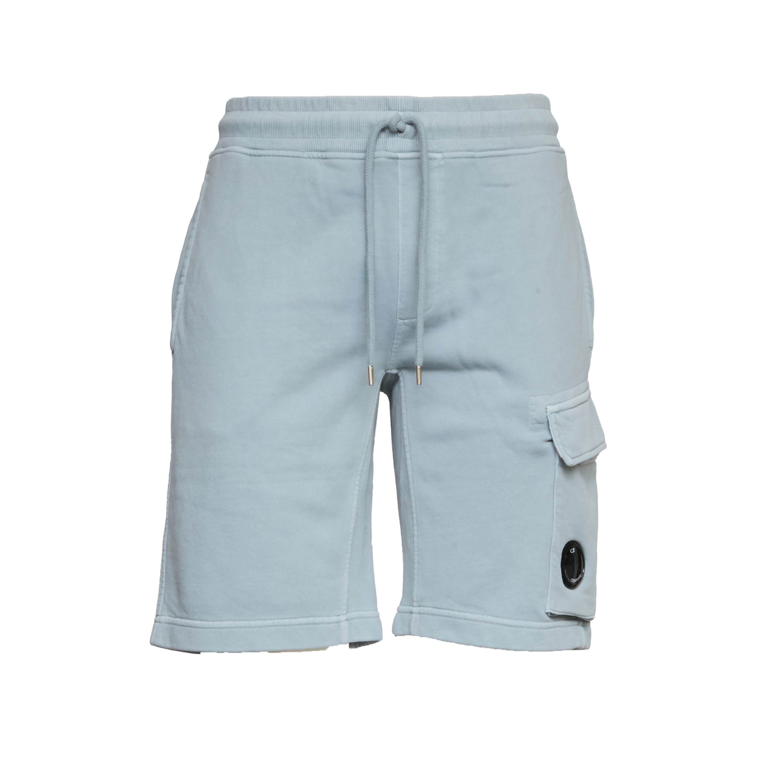 Cotton Diagonal Fleece Cargo Sweatshorts